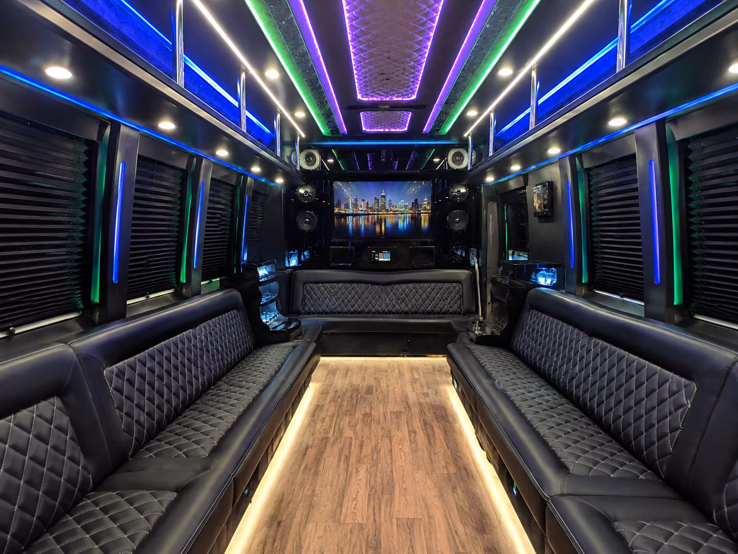 cerritos 25 passenger party bus interior