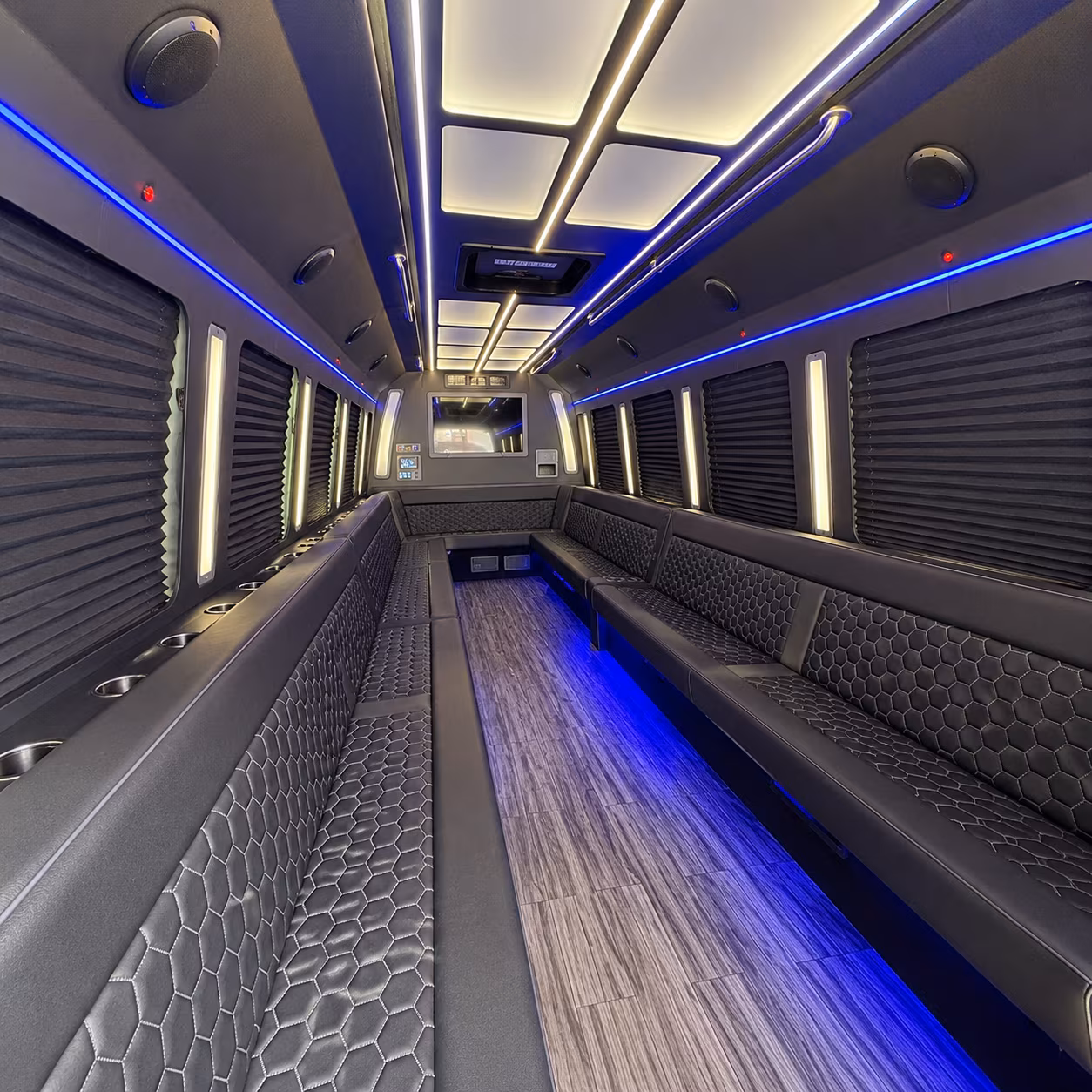 cerritos 30 passenger party bus interior