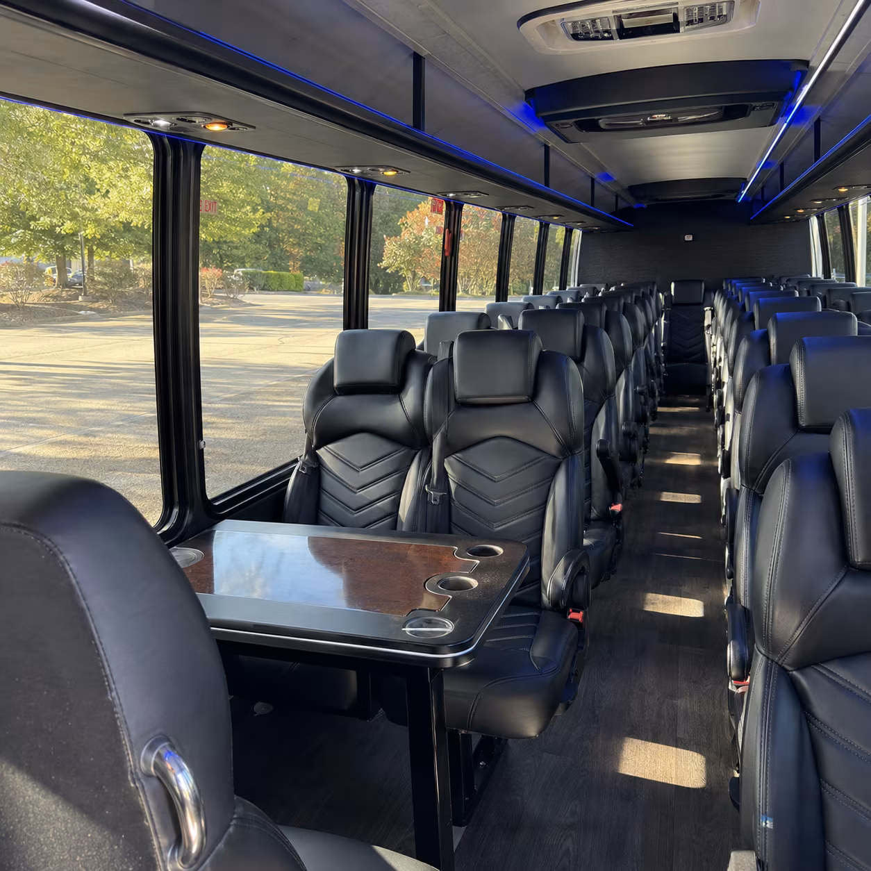 cerritos corporate event transportation onboard seating
