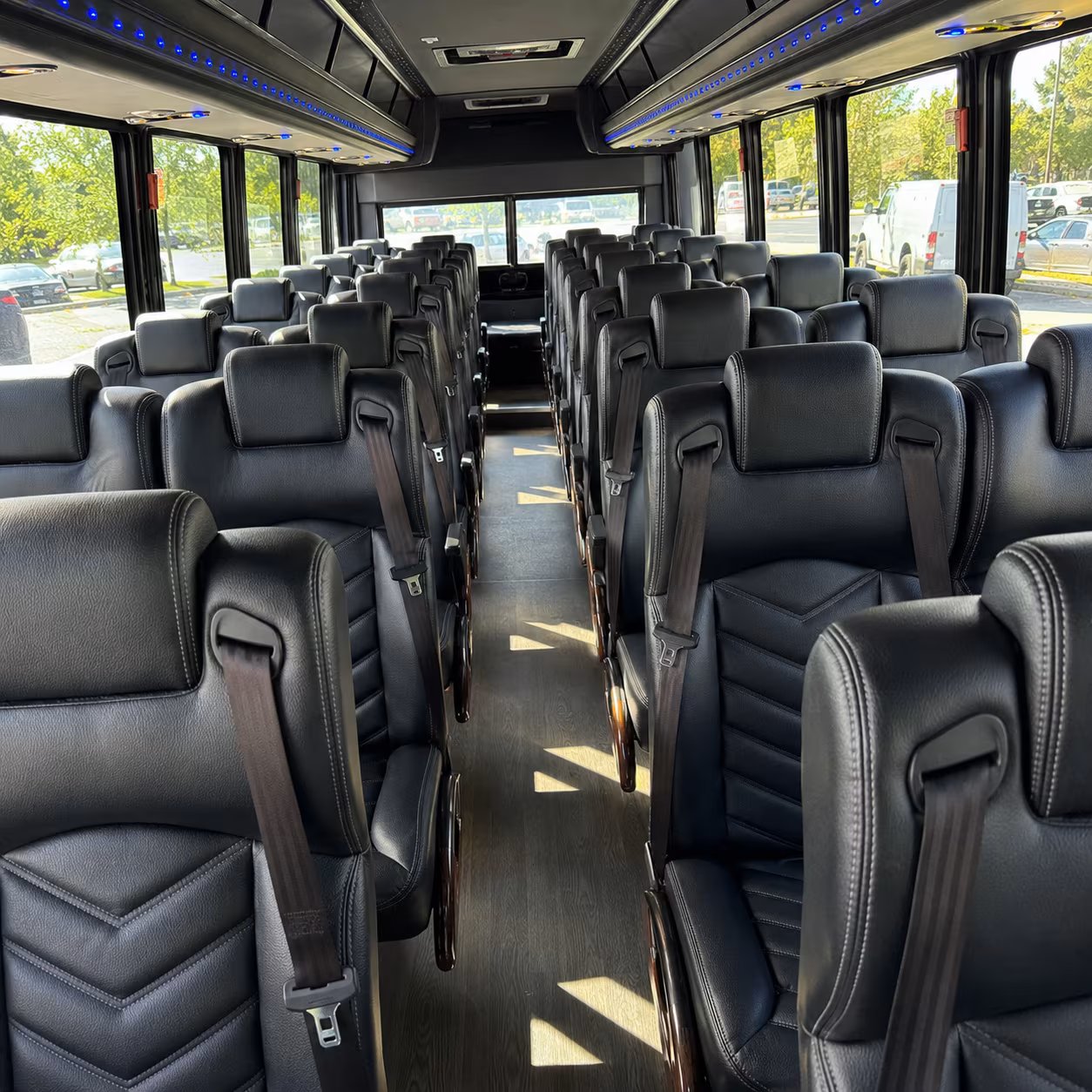 cerritos religious group transportation onboard seating