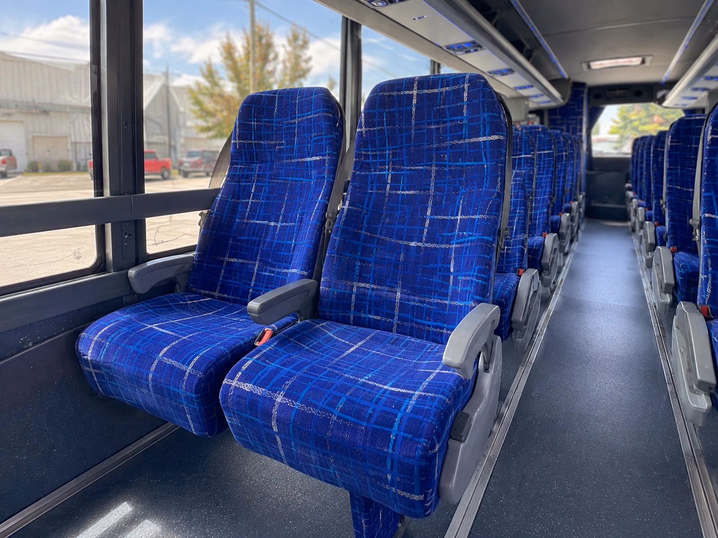 la mirada charter bus rental interior