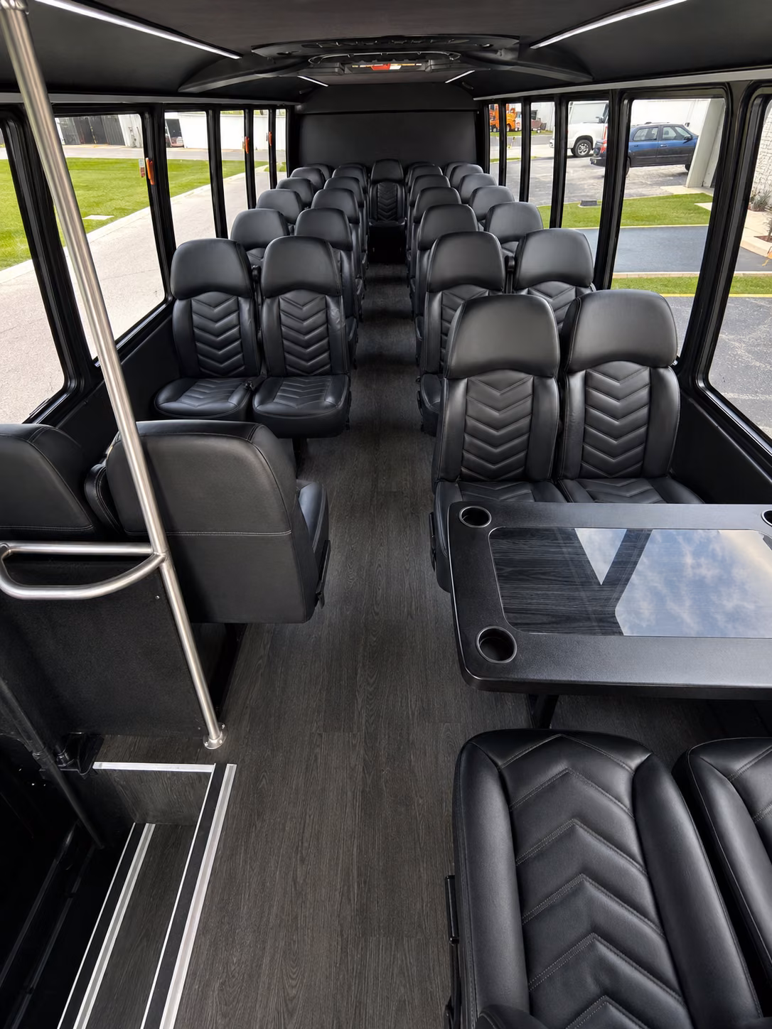 long beach sleek charter bus rentals for long beach corporate retreats