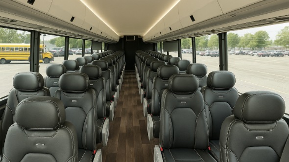 Interior of Charter Bus Company Cerritos's 15 Passenger Minibus in Cerritos