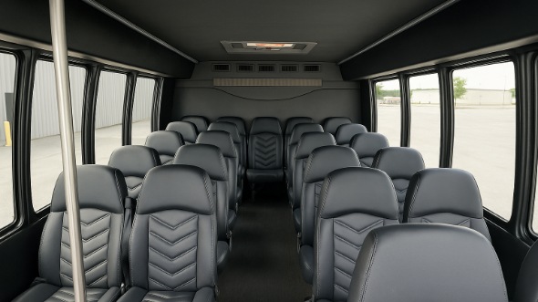 Interior of Charter Bus Company Cerritos's 18 Passenger Minibus in Cerritos