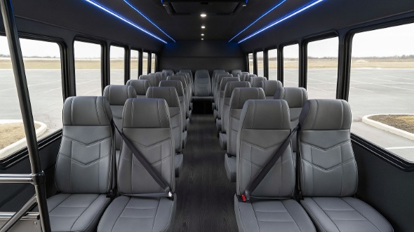 Interior of Charter Bus Company Cerritos's 20 Passenger Mini bus in Cerritos