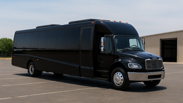 Exterior of Charter Bus Company Cerritos's 28 Passenger Mini bus in Cerritos