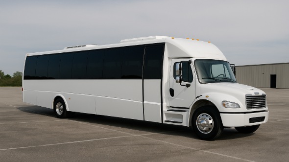 Exterior of Charter Bus Company Cerritos's 30 Passenger Minibus in Cerritos