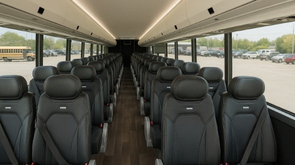Interior of Charter Bus Company Cerritos's 30 Passenger Minibus in Cerritos