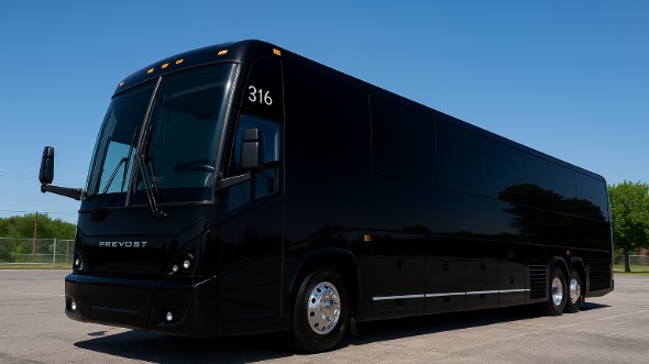 Exterior of Charter Bus Company Cerritos's 50 Passenger Charter Bus in Cerritos