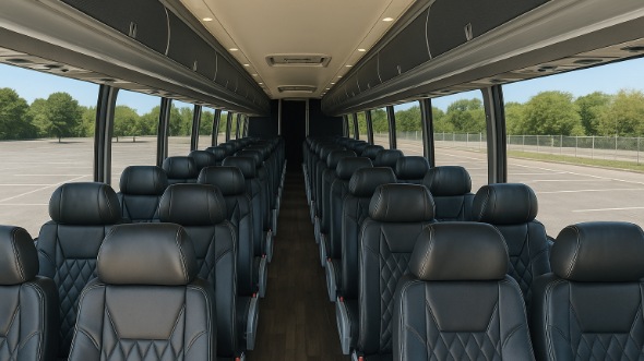 cerritos 56 passenger charter bus inside